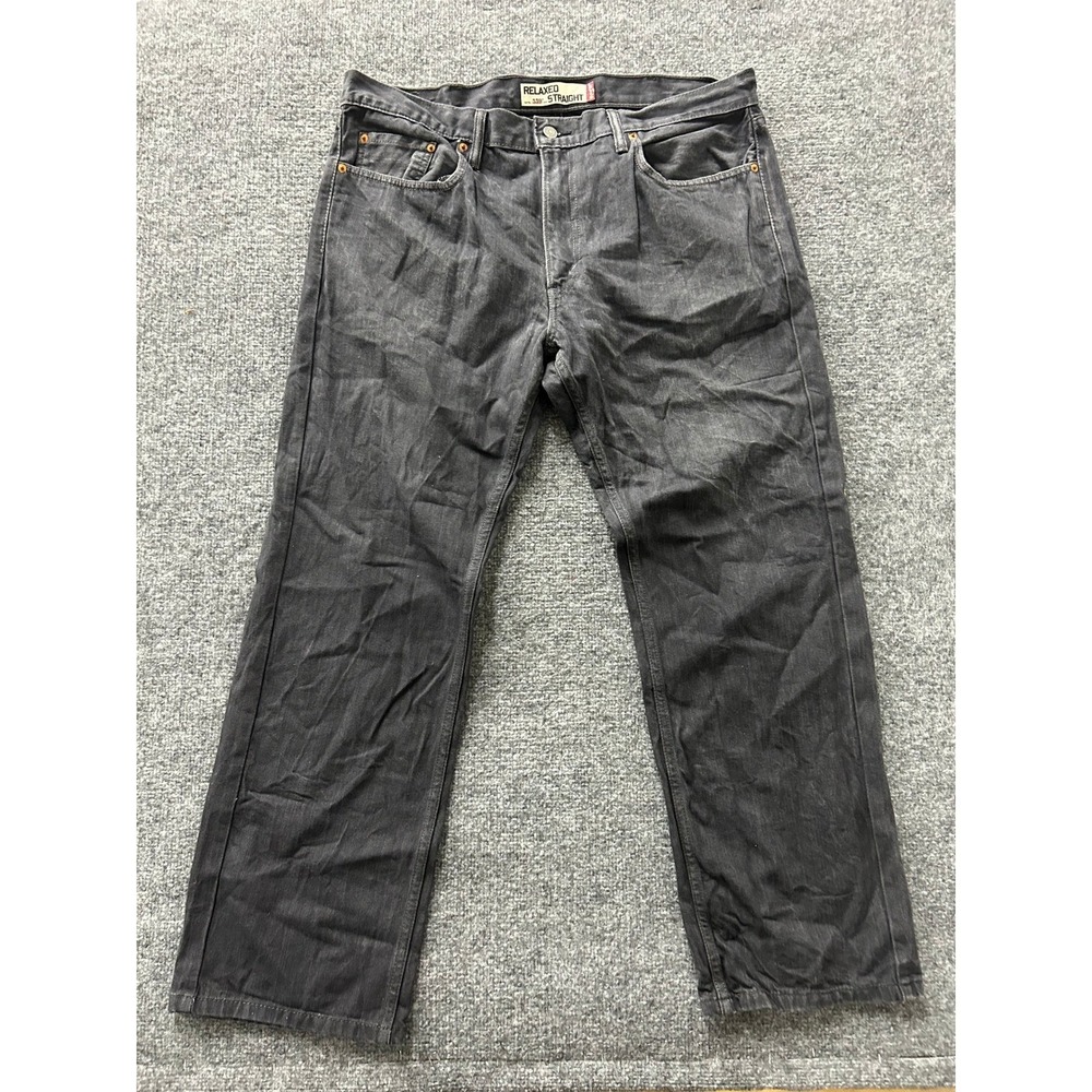 Levi's Jeans Mens Size 38x30 Black 559 Relaxed Straight Fit Denim Casual Pants